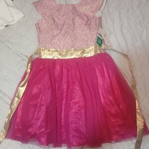 Jona Michelle Pink and Gold Dance Costume
